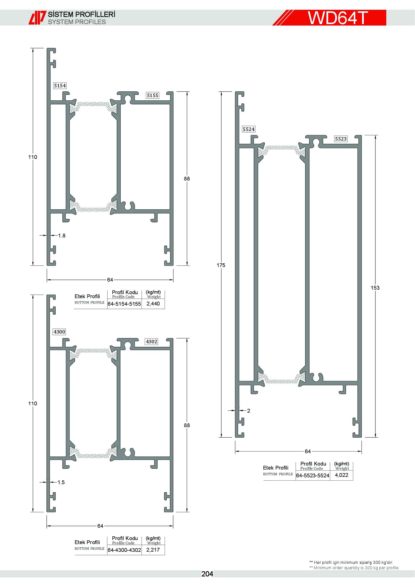 S 64 Yalıtımlı Alüminyum 42